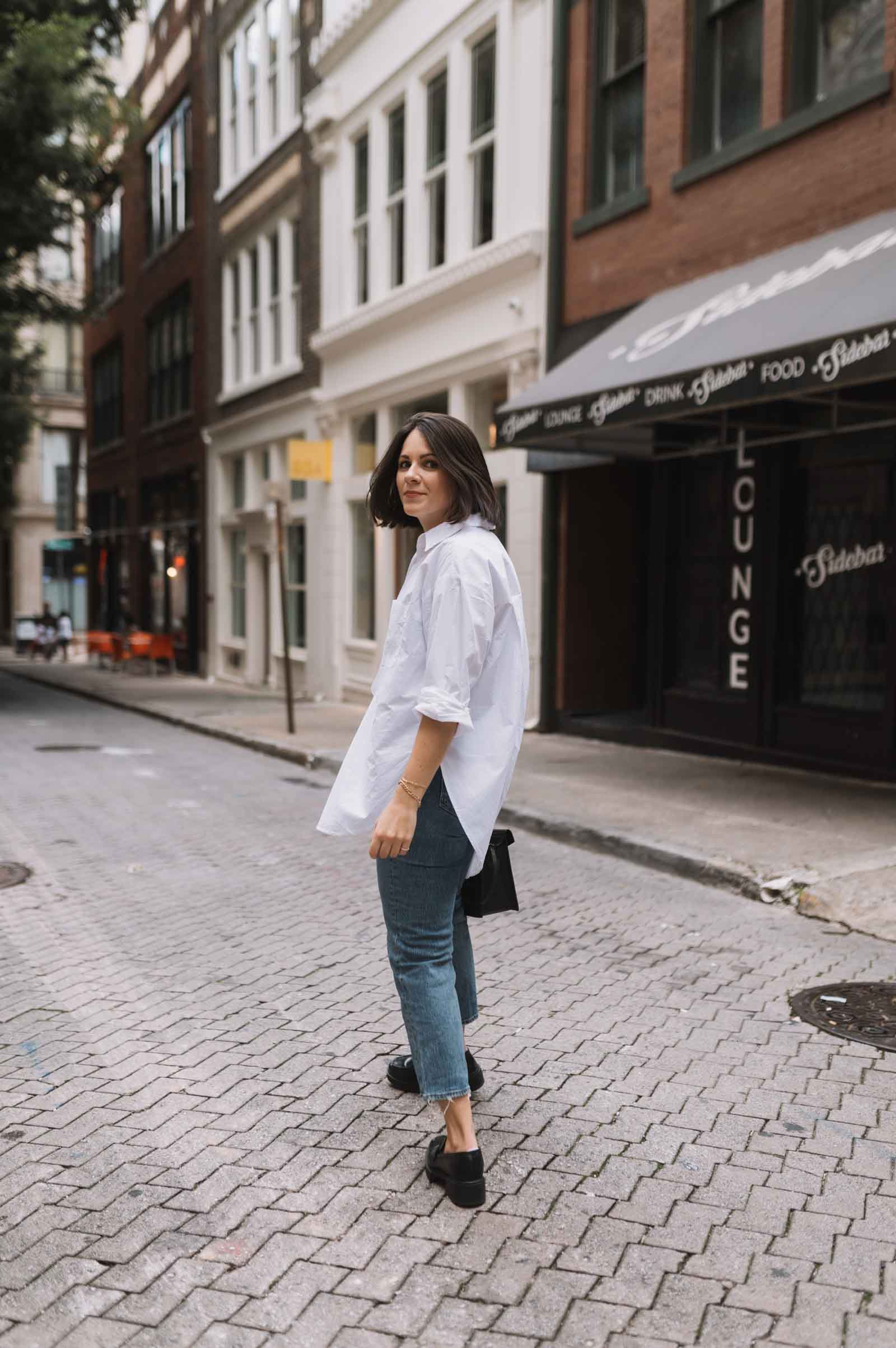 straight leg jeans with a loafer