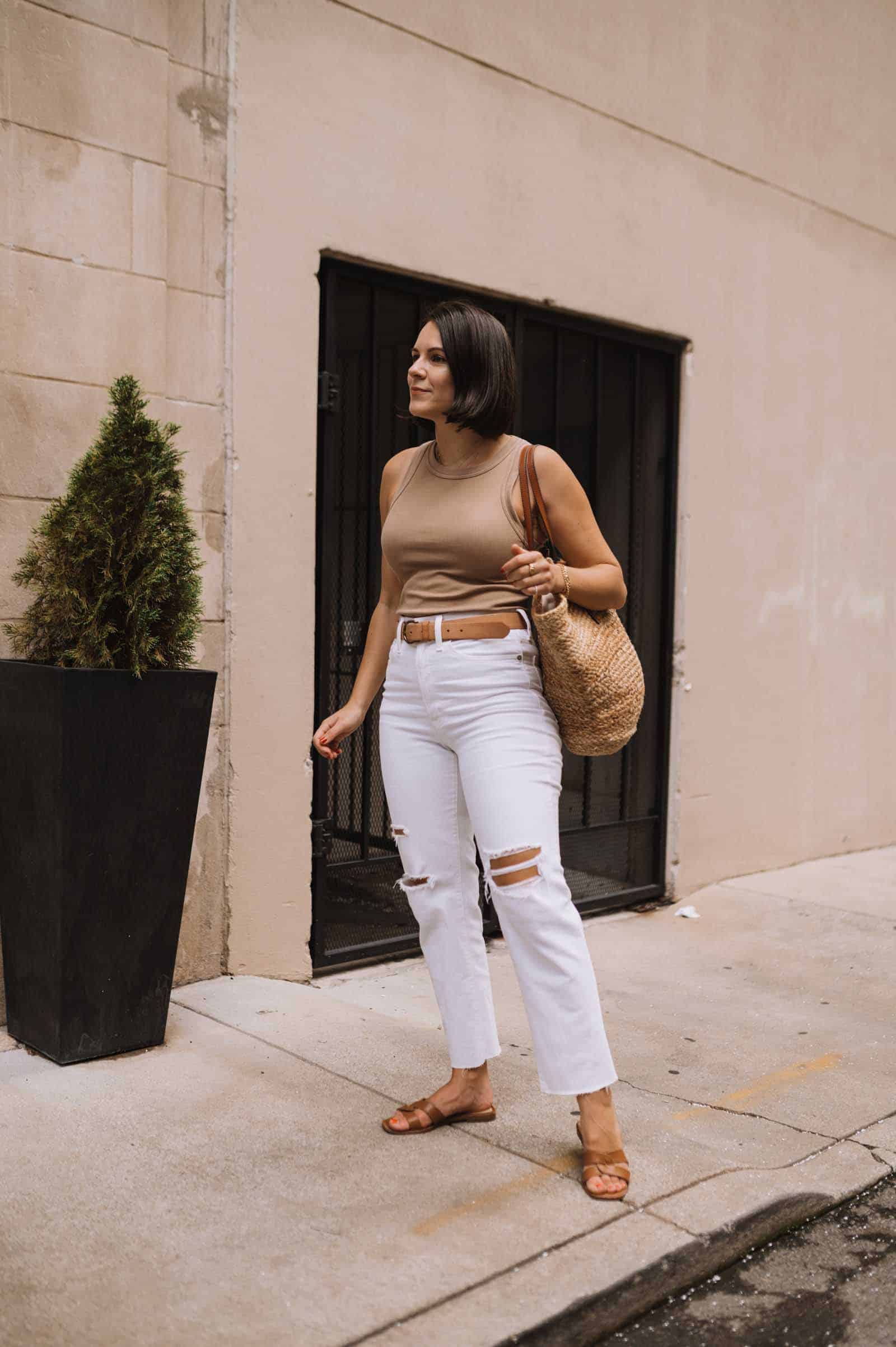 Flat sandals to wear with straight leg denim