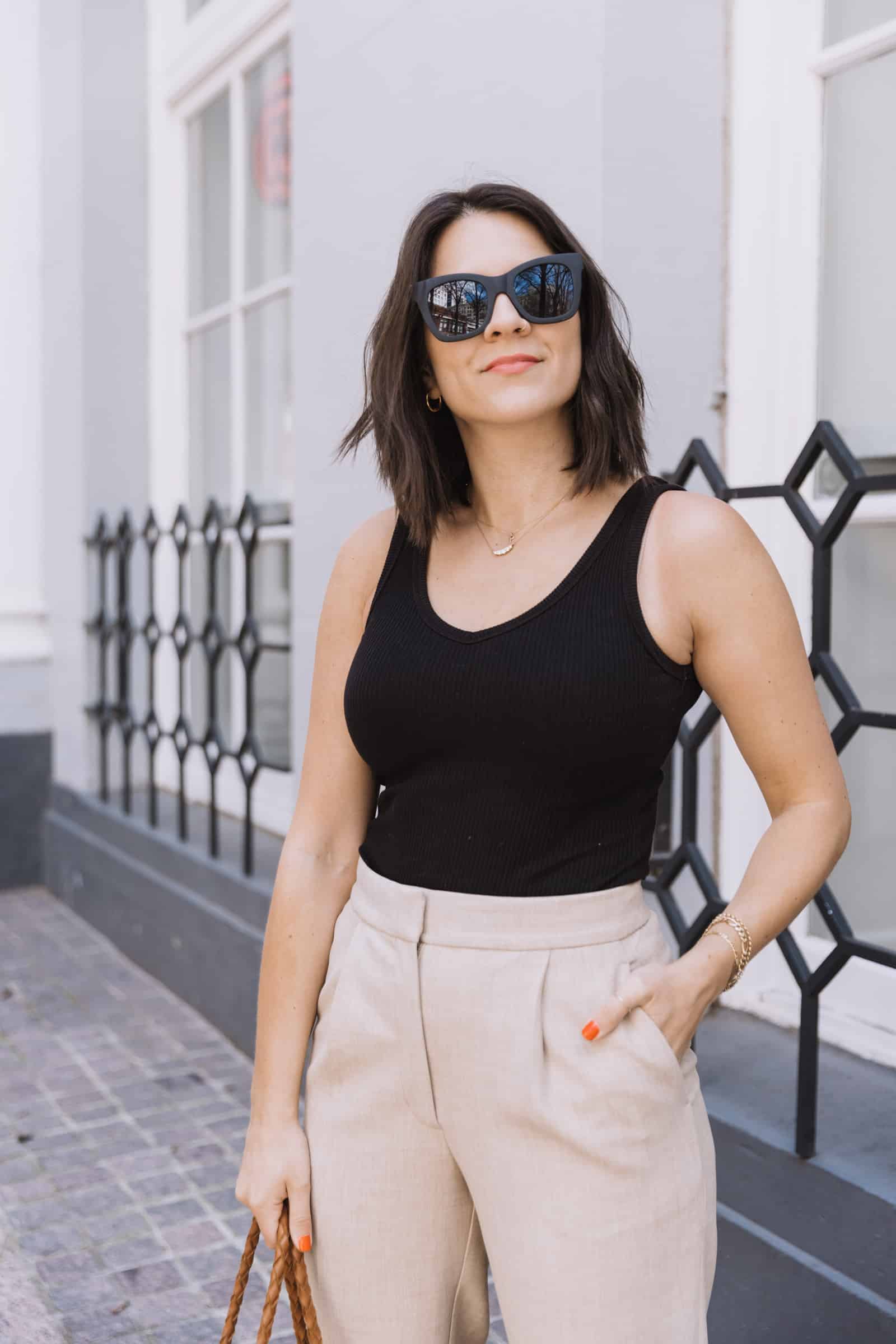 Slim Leg Trouser Outfit For Spring