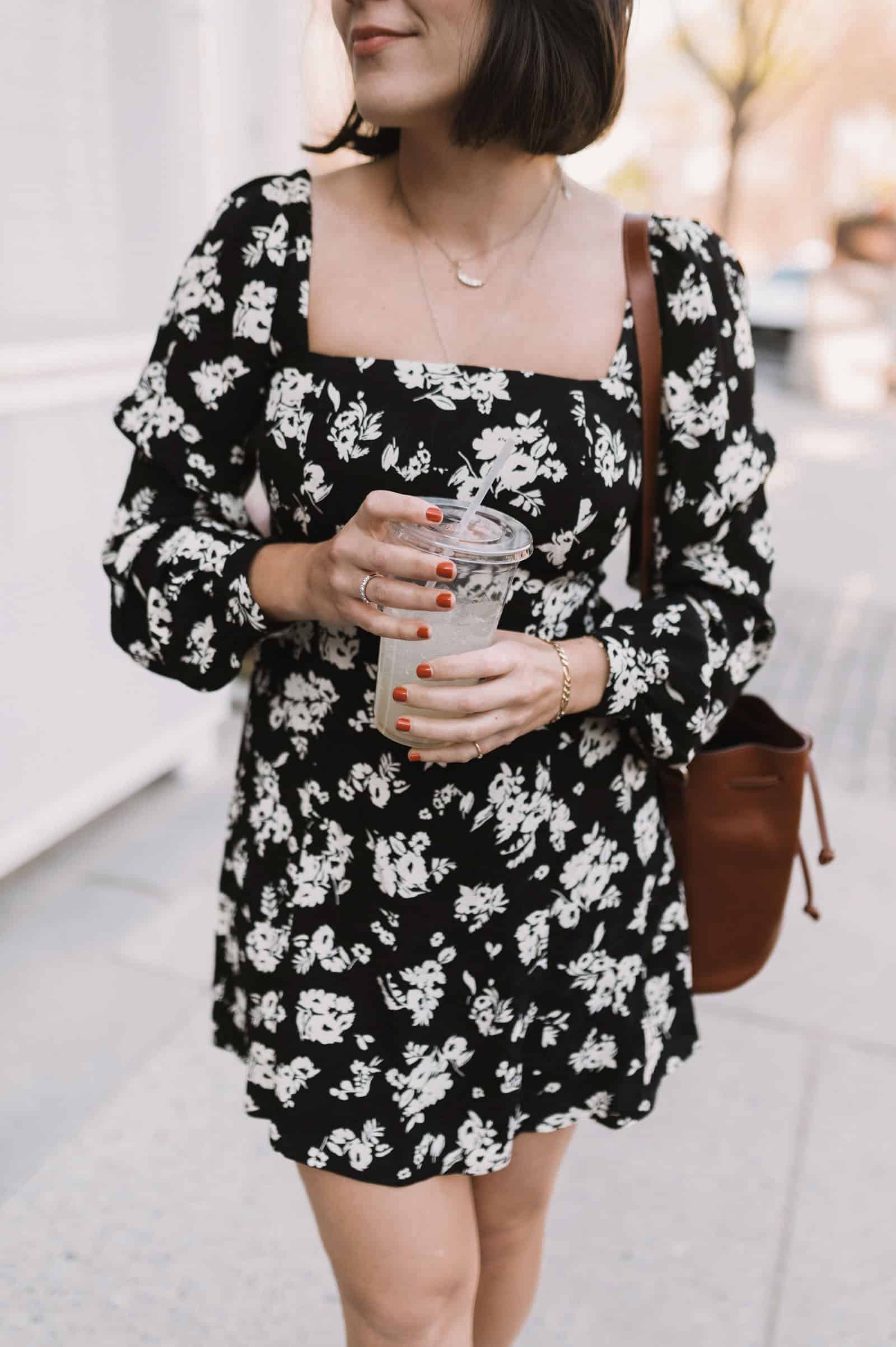 floral mini dress outfit