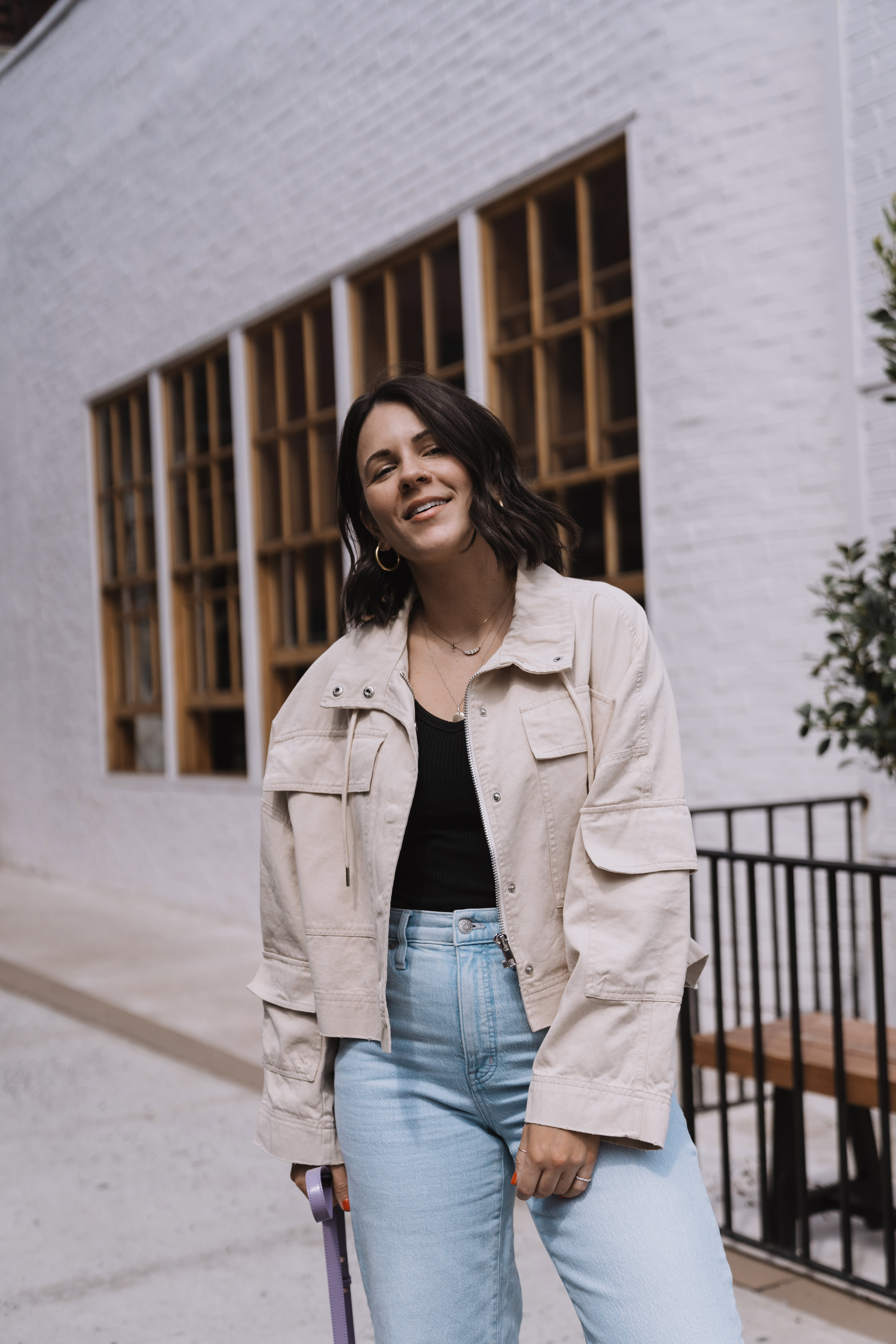 Utility jacket with jeans Utility jacket with jeans