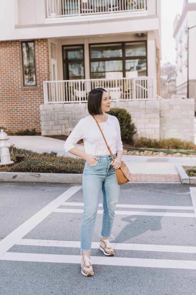jeans and sneakers